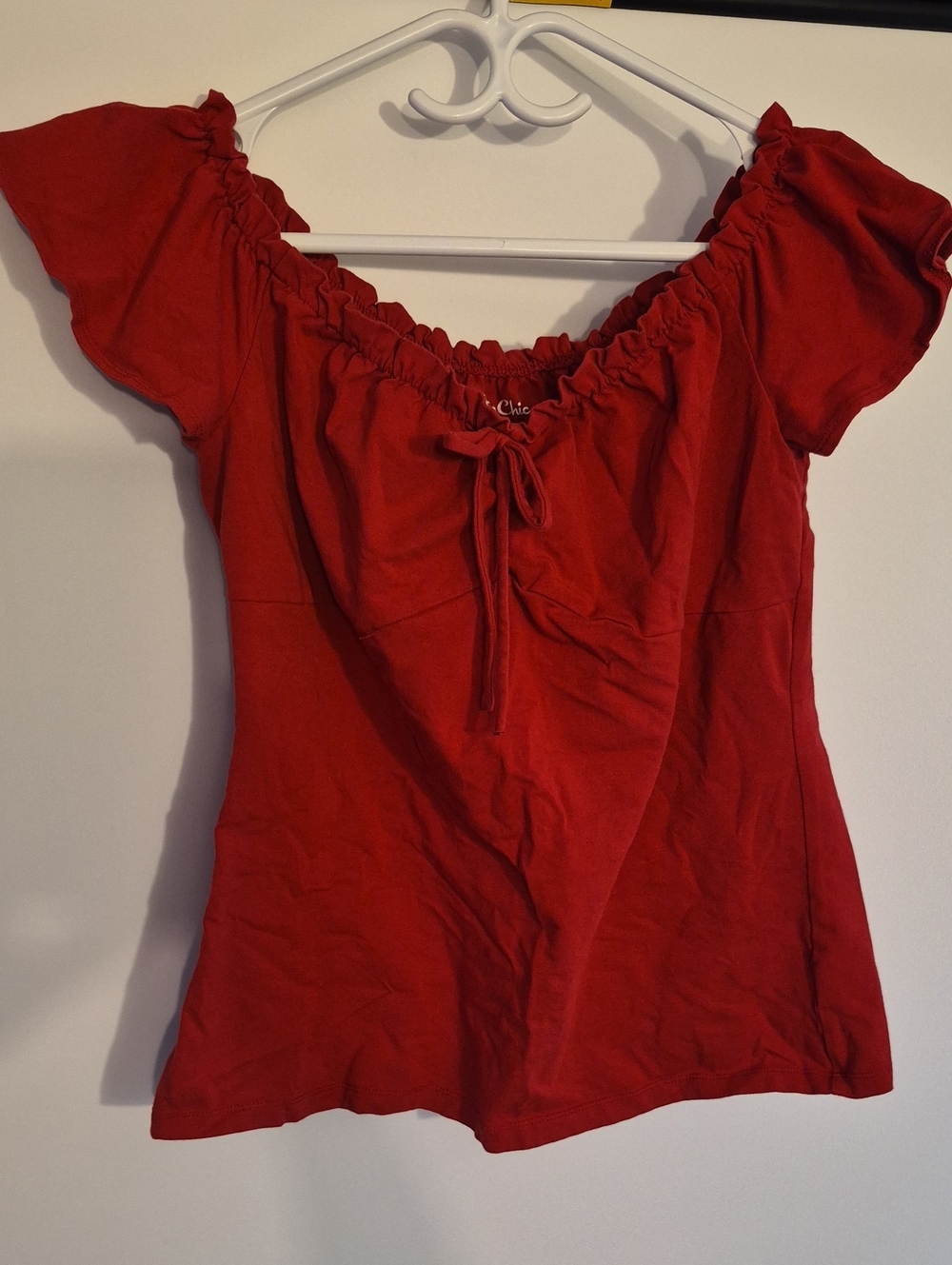 Torrid 0 Off-Shoulder Tie-Front Crop Top